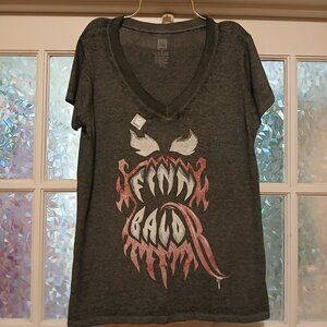 WWE Finn Balor Demon Women’s Charcoal V-Neck Short Sleeve Tee